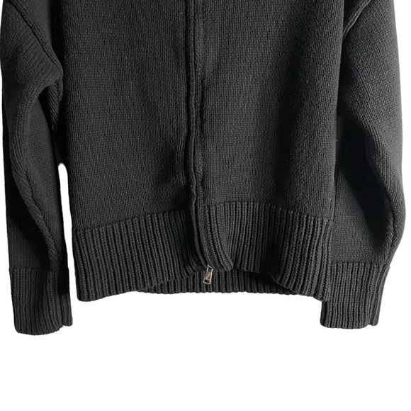 All:Row Women's Edie Black Ribbed Knit Sweater - Picture 5 of 10